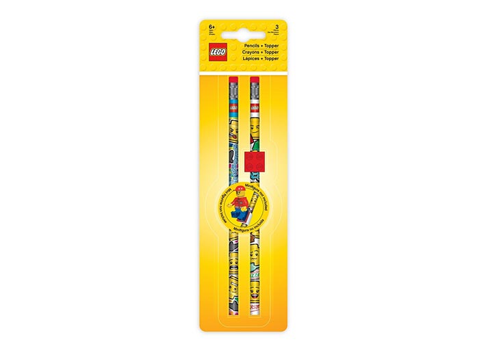 Set 2 creioane lego grafit cu topper