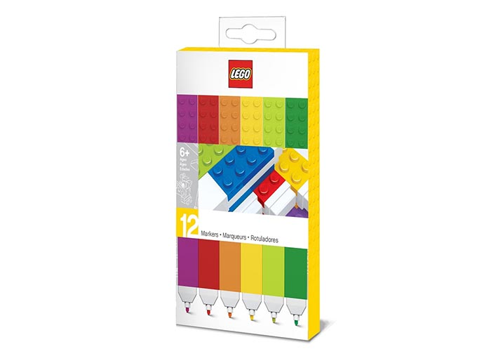 Set 12 markere lego colorate