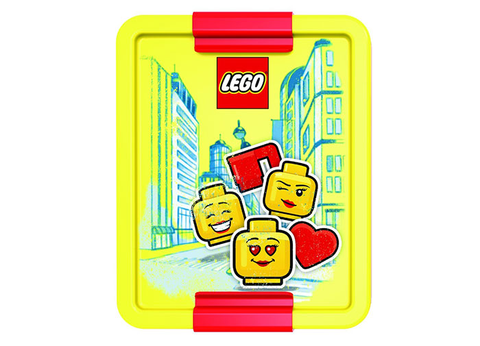 Cutie pentru sandwich lego iconic rosu galben