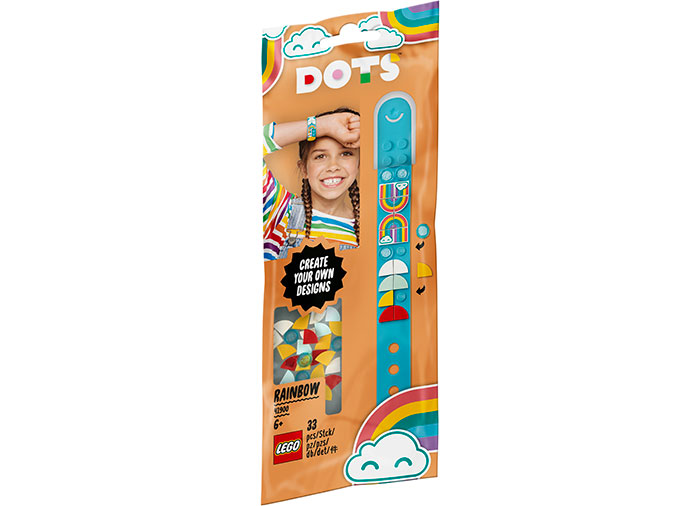 Bratara curcubeu lego dots