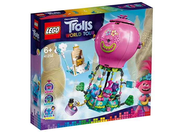 Poppy cu balonul cu aer cald lego trolls