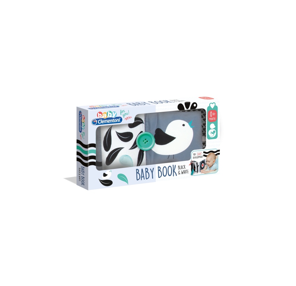 Carte moale alb-negru clementoni
