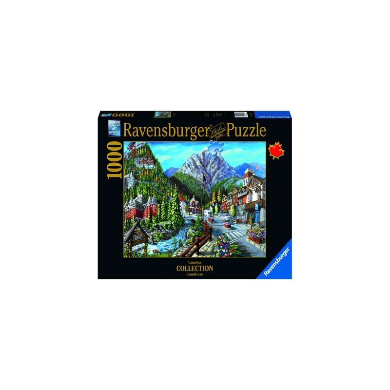 Puzzle copii si adulti orasul banff 1000 piese ravensburger