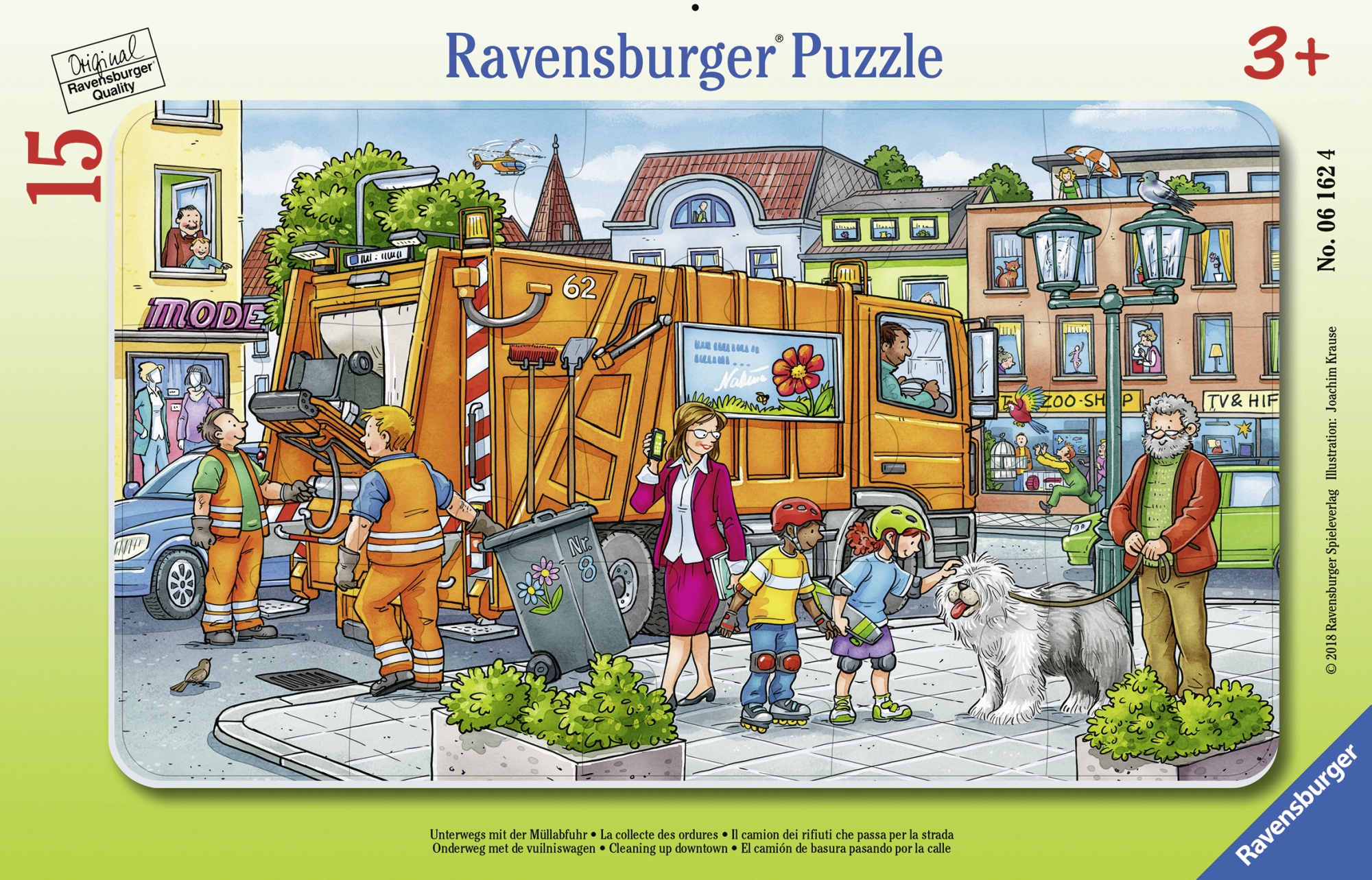 Puzzle masina de gunoi 15 piese ravensburger