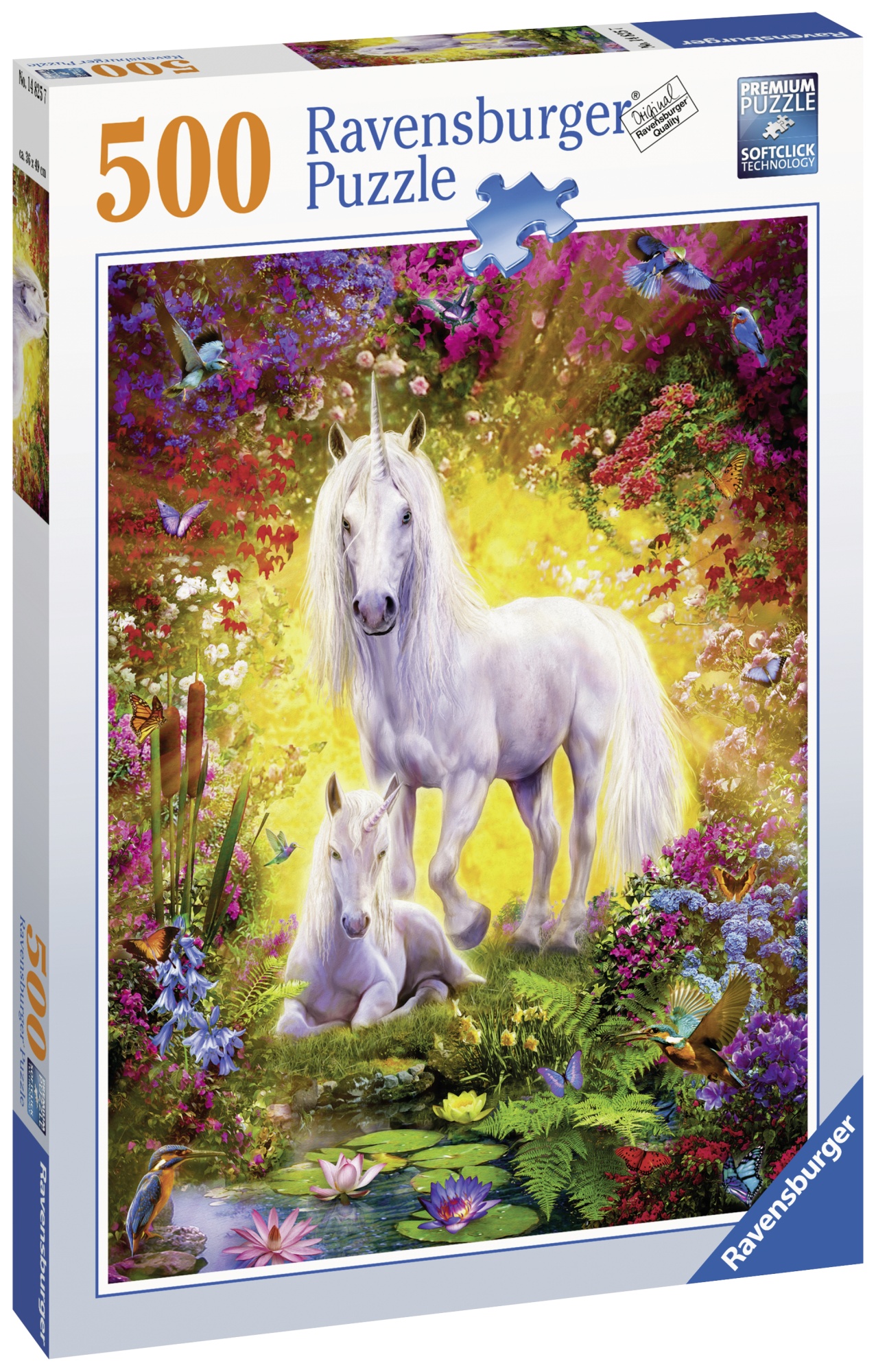 Puzzle unicorn si manz 500 piese ravensburger