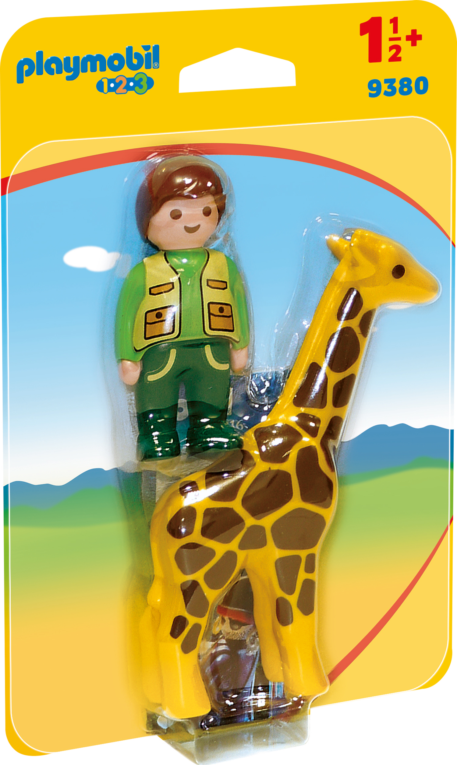 Ingrijitor zoo cu girafa playmobil 1.2.3