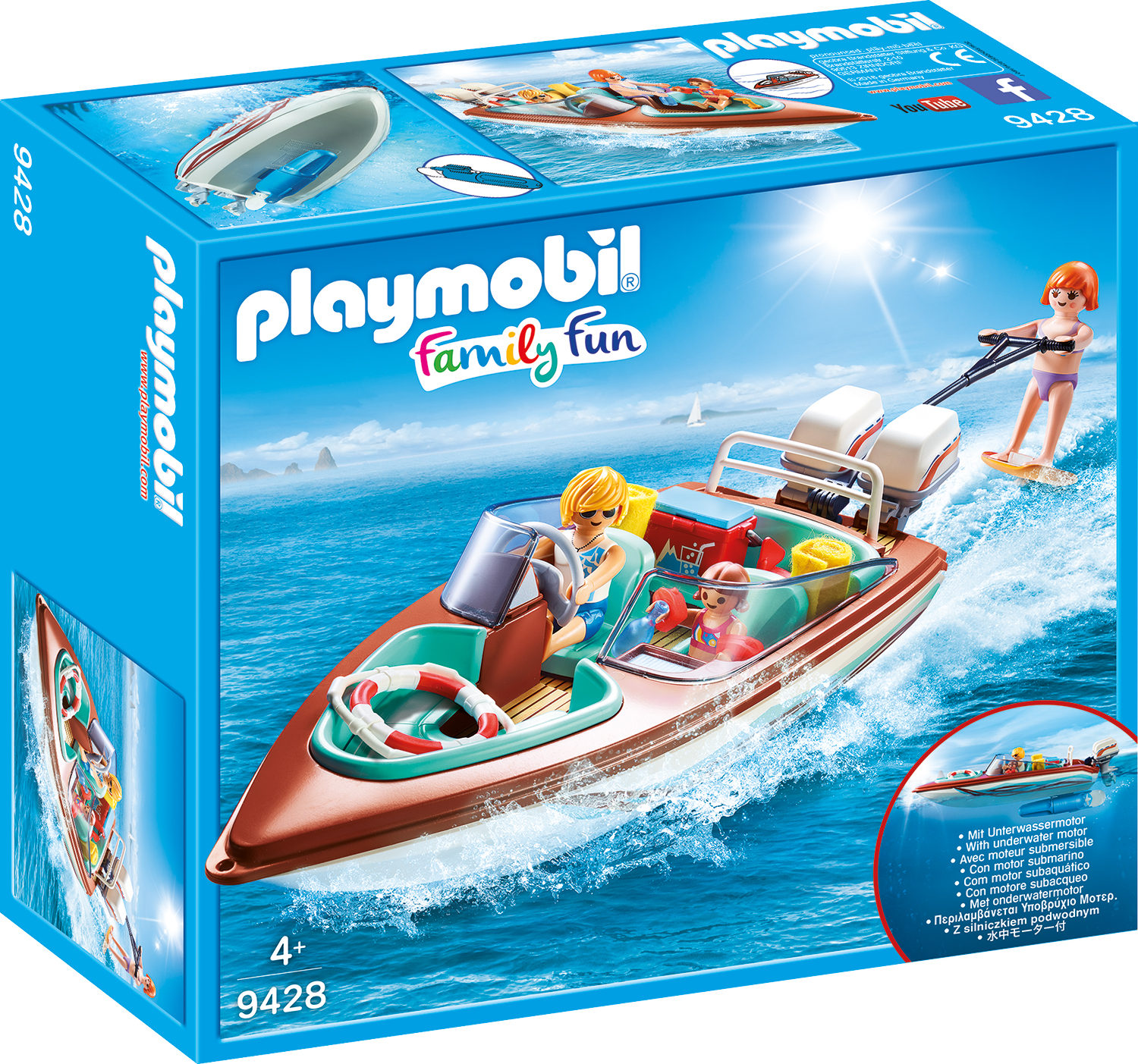 Barca de viteza cu motor playmobil family fun