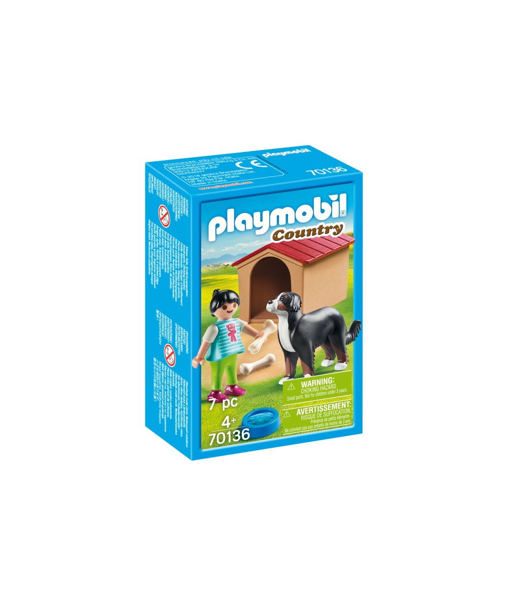 Fetita cu catel si cusca Playmobil Country