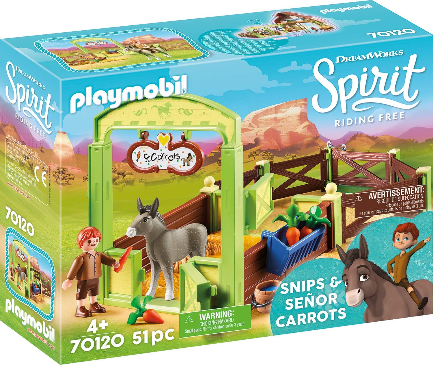 Grajd si copil cu morcovi Playmobil Spirit