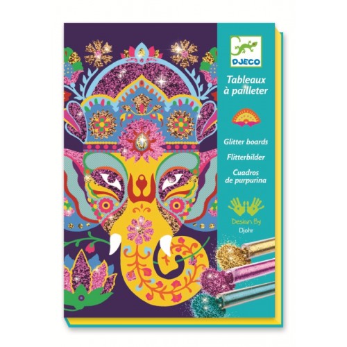 Joc creativ cu sclipici colorat animale djeco