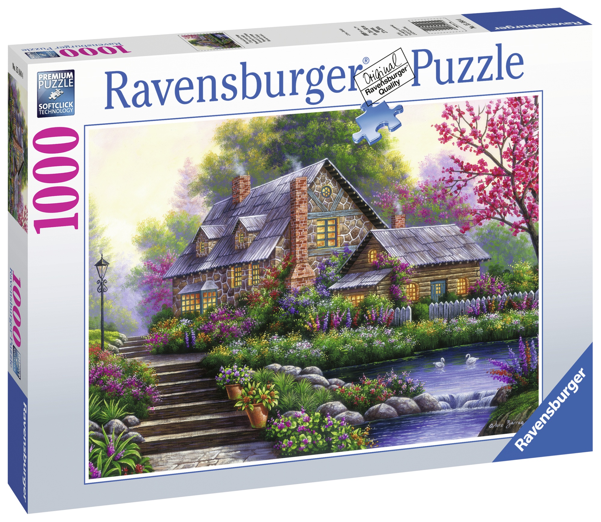 Puzzle copii si adulti cabana 1000 piese ravensburger