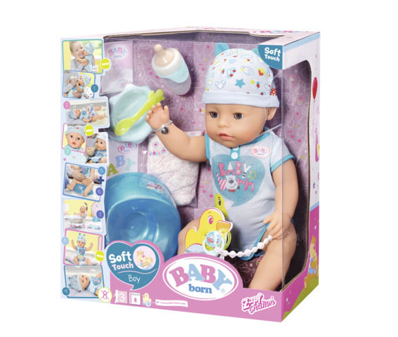 Bebelus baiat interactiv cu corp moale baby born
