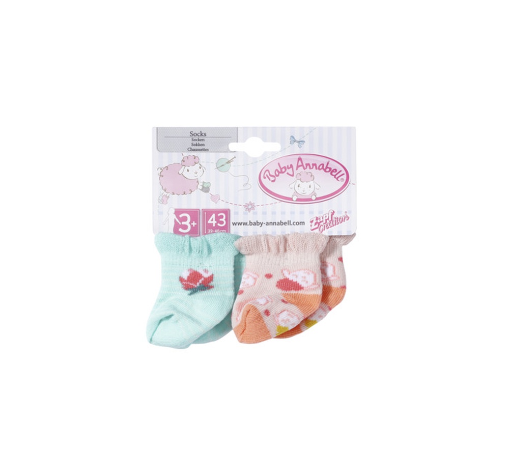 Baby annabell sosete 2 perechi diverse modele 43cm zapf