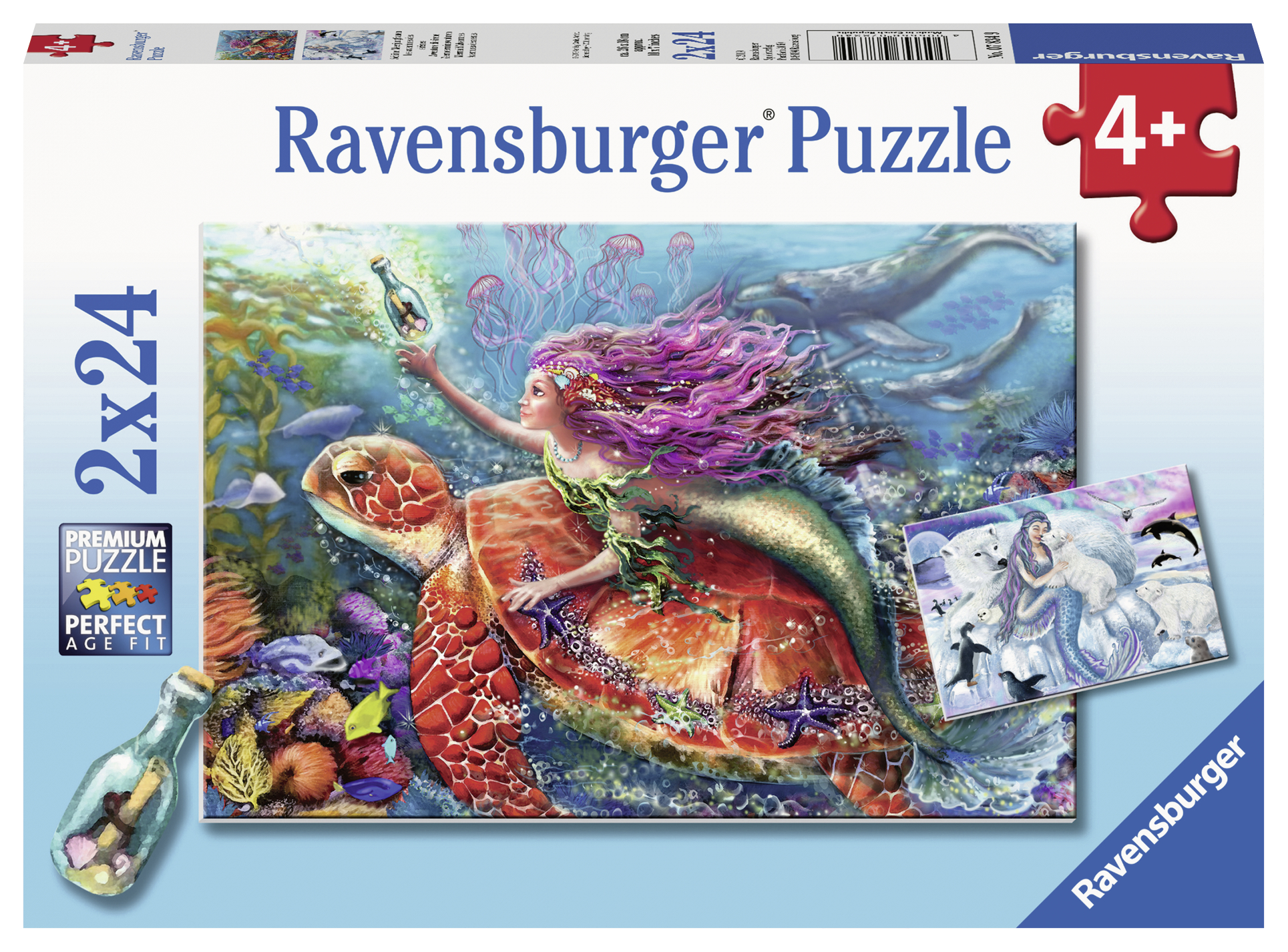 Puzzle aventura sirenei 2x24 piese ravensburger