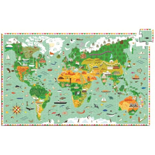 Puzzle observatie in jurul lumii djeco