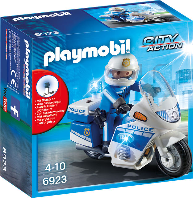 Motocicleta politiei cu led playmobil city action