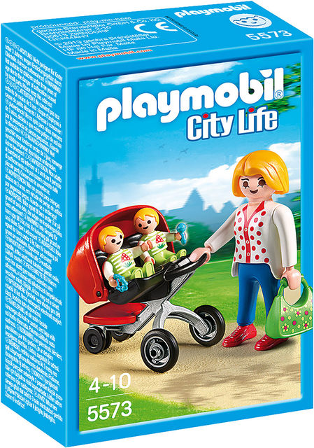 Carucior cu gemeni playmobil city life