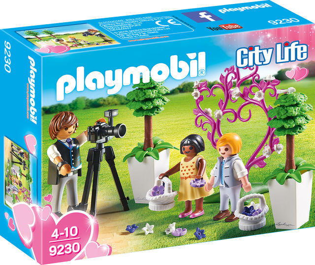 Copii cu flori si fotograf playmobil city life