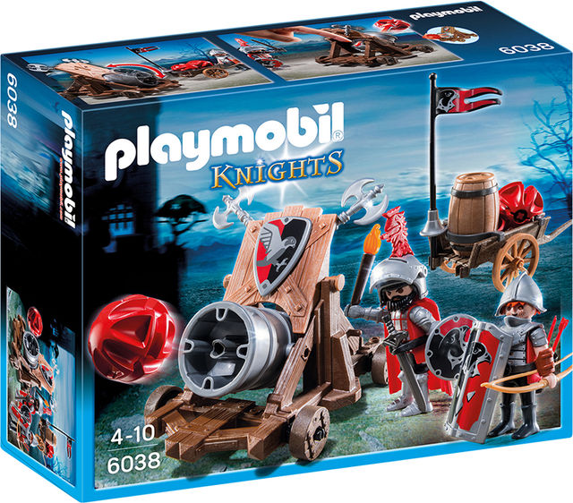 Cavaleri soim cu tun de batalie playmobil knights