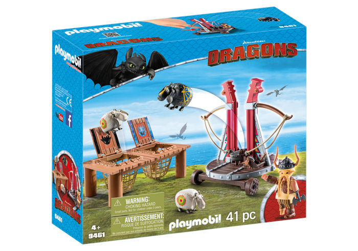 Gobber lanseaza oile in aer Playmobil Dragons