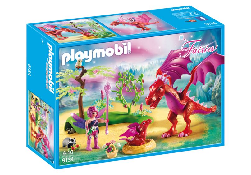 Dragonul prietenos cu puiul playmobil fairies