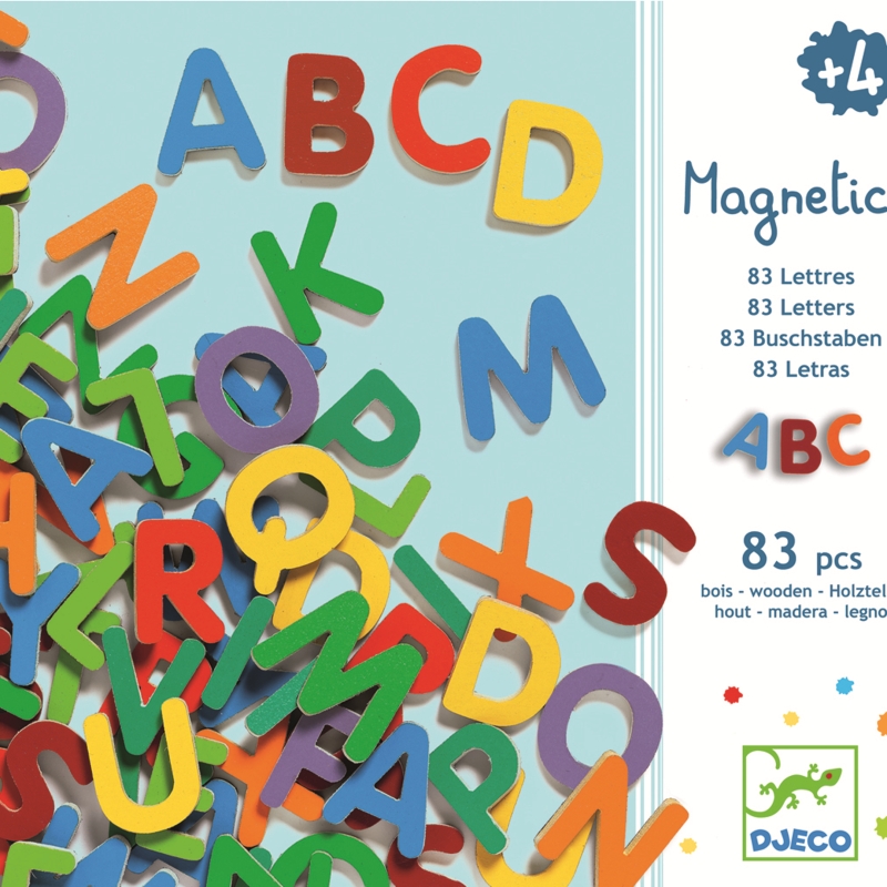 Litere magnetice pentru copii 83 buc djeco
