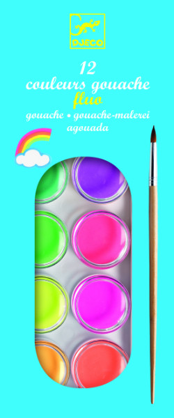 Culori guase neon 12 nuante djeco
