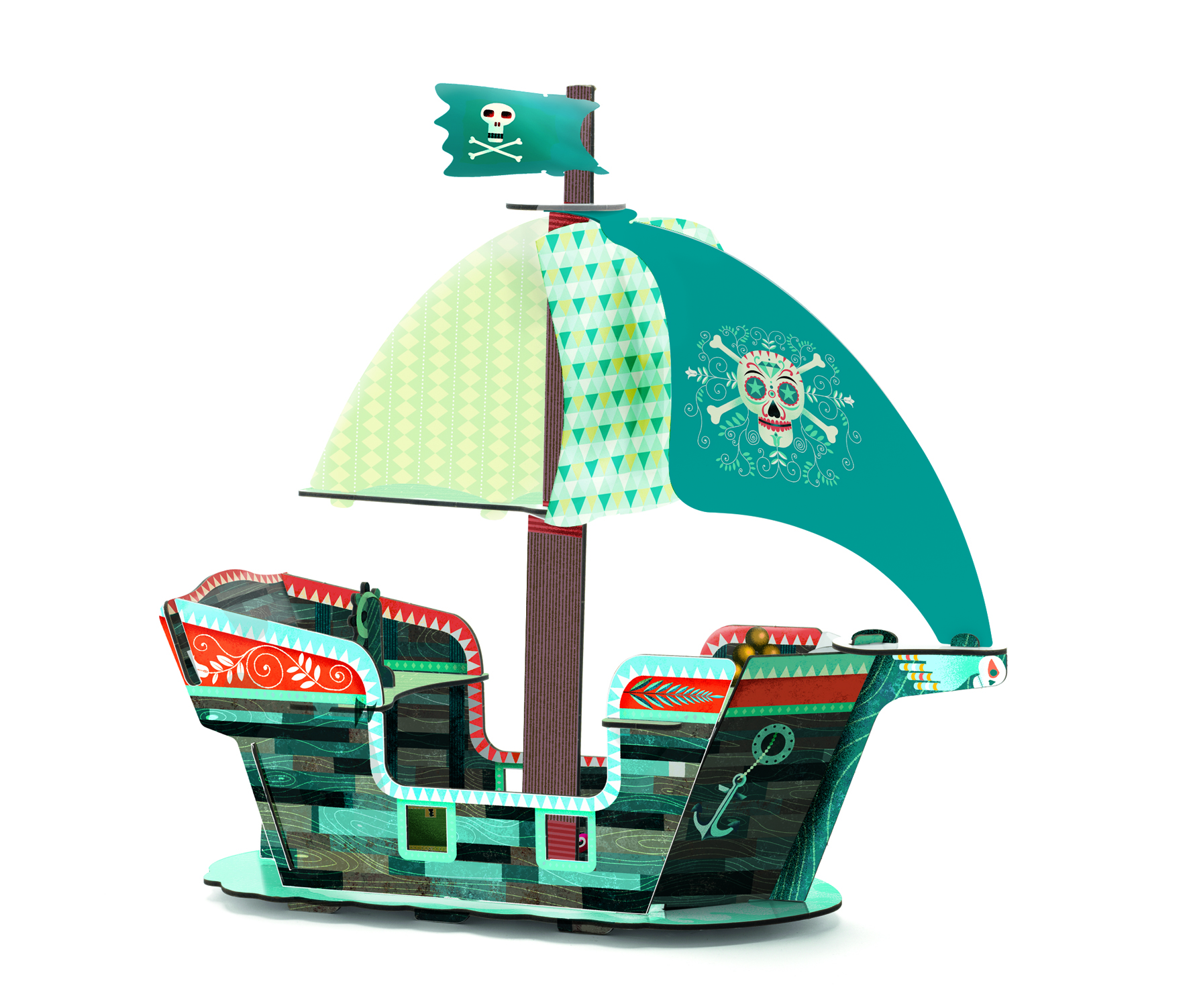 Corabia piratilor macheta 3d djeco