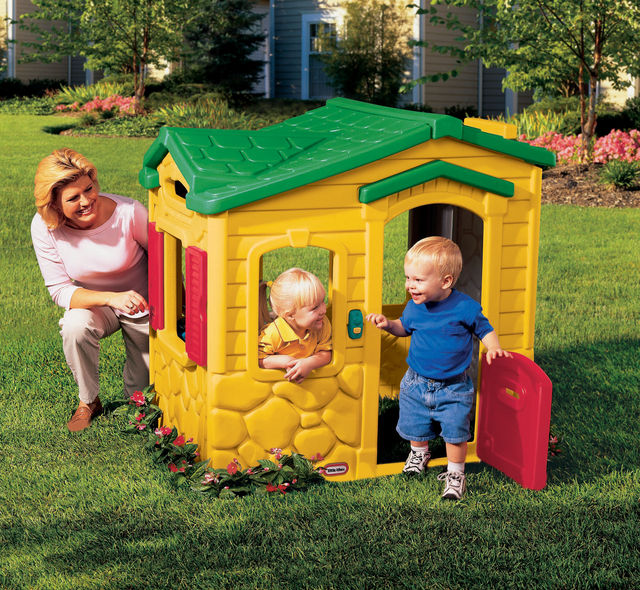 Casuta de joaca copii cu sonerie little tikes