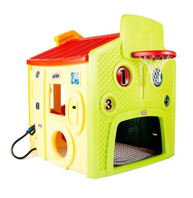 Casuta verde de la oras pentu copii little tikes