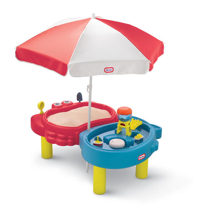 Masuta pentru nisip si apa cu umbreluta little tikes