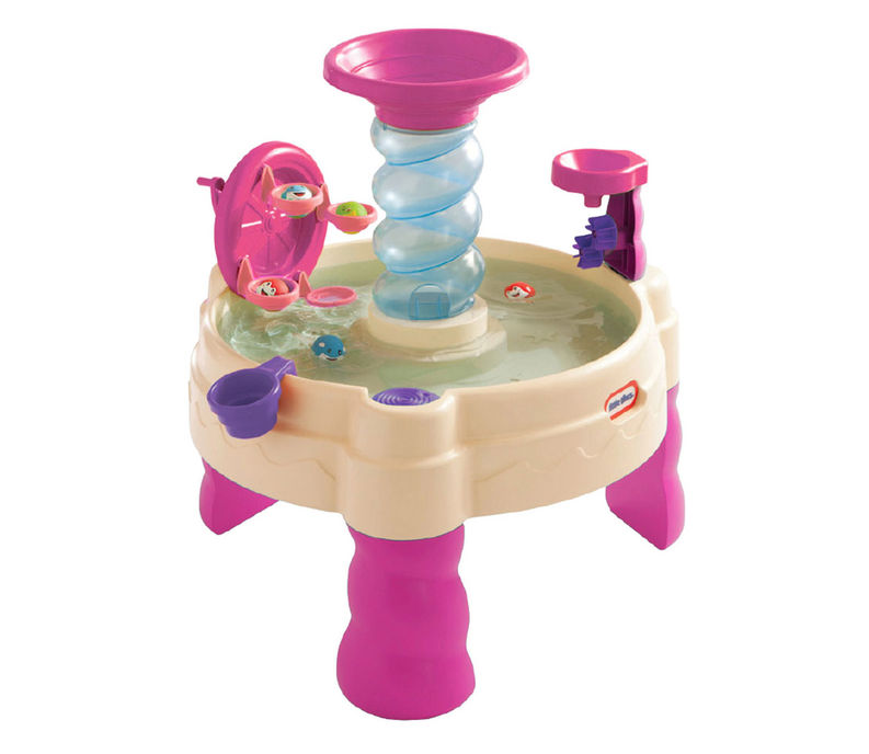 Masuta de joaca roz cu apa spirala little tikes