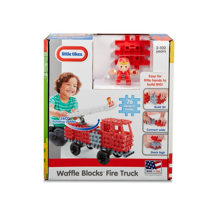 Blocuri de constructie masina de pompieri little tikes