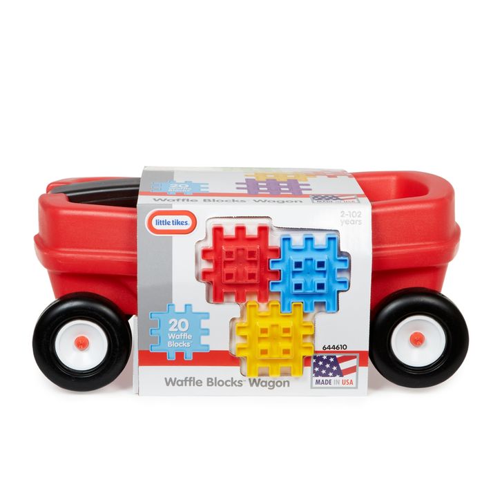 Blocuri de constructie remorca rosie little tikes