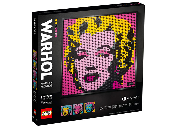 Andy warhol's marilyn monroe lego art