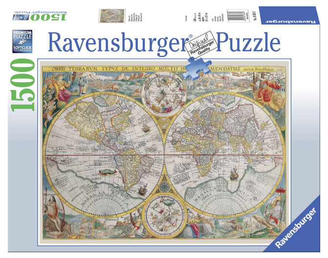 Puzzle copii si adulti harta istorica 1500 piese ravensburger