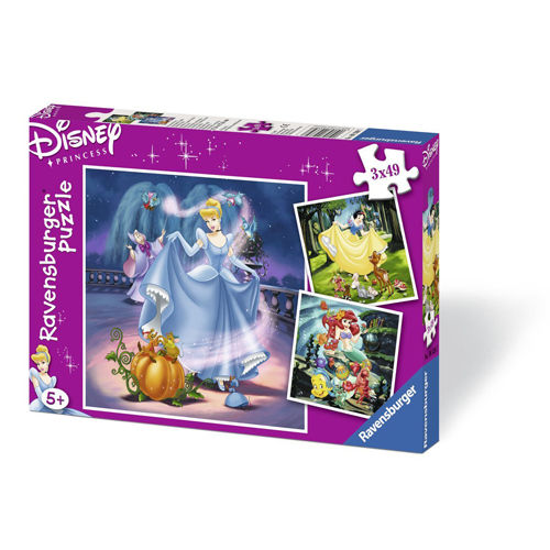 Puzzle cenusareasa si ariel 3x49 piese ravensburger