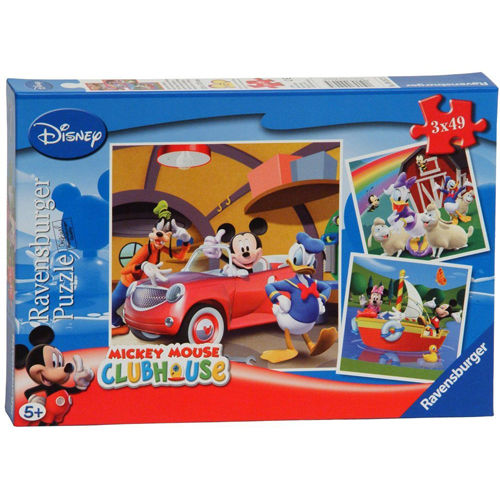 Puzzle clubul mickey 3x49 piese ravensburger