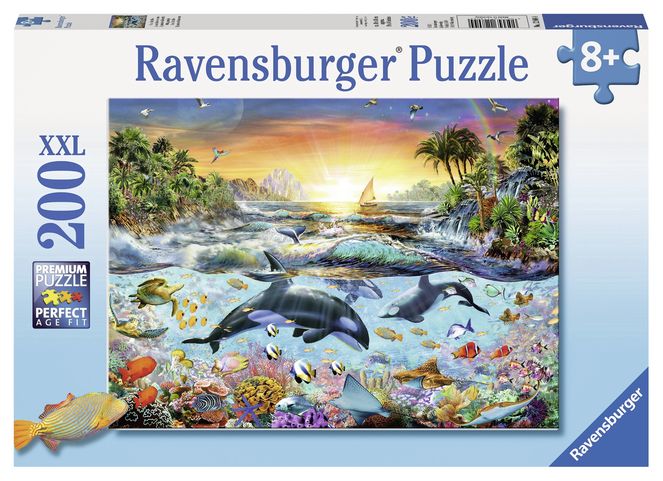Puzzle paradisul delfinilor 200 piese ravensburger