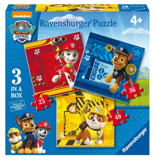 Puzzle patrula catelusilor 25/36/49 piese ravensburger