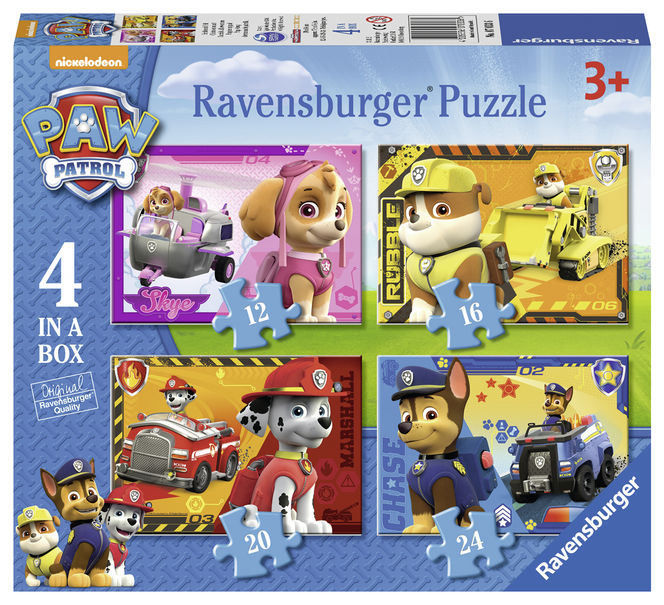 Puzzle patrula catelusilor 12/16/20/24 piese ravensburger