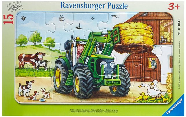 Puzzle tractor la ferma 15 piese Ravensburger