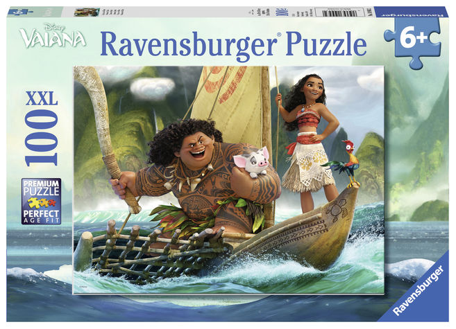 Puzzle vaiana pe mare 100 piese ravensburger