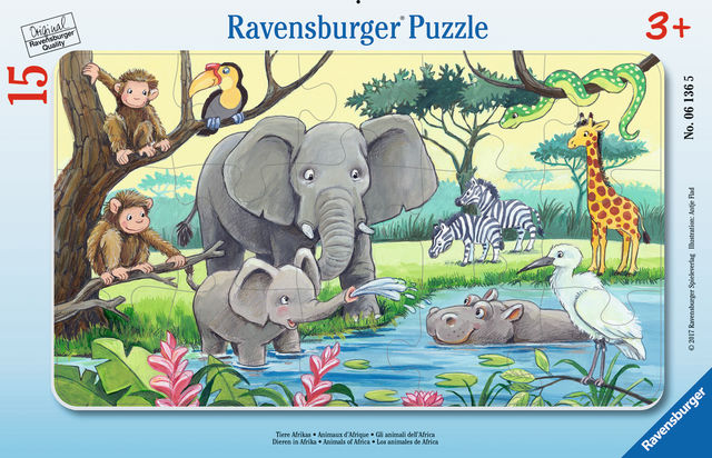 Puzzle animale din Africa 15 piese Ravensburger