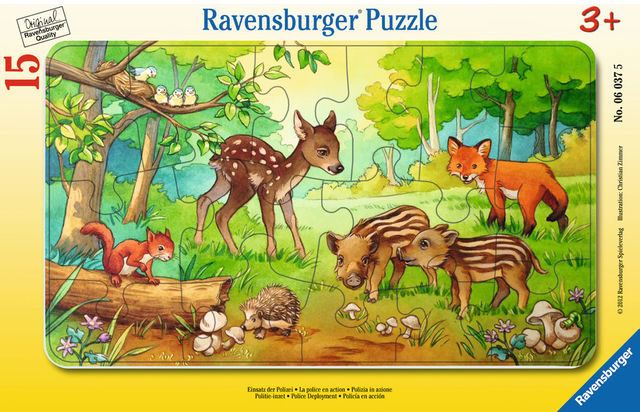 Puzzle animale in padure 15 piese ravensburger