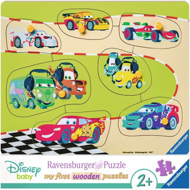 Puzzle din lemn cars 7 piese ravensburger
