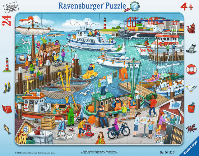 Puzzle Portul cu barci 24 piese Ravensburger
