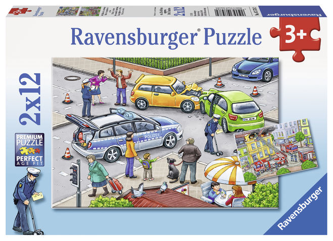 Puzzle Politie 2X12 piese Ravensburger