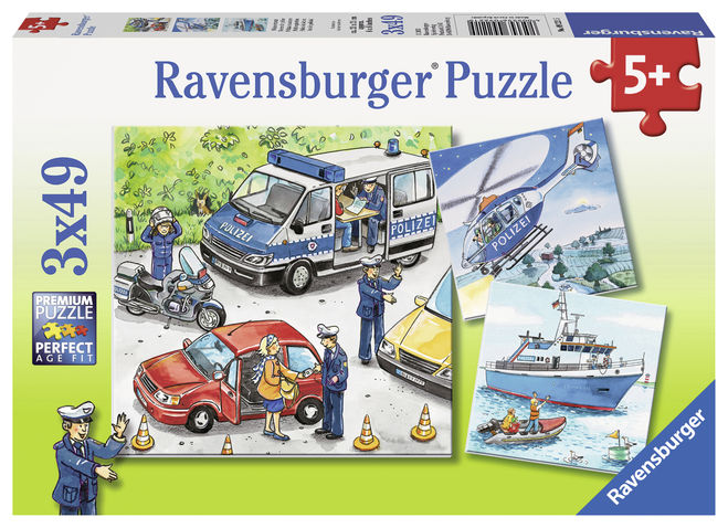 Puzzle politie 3x49 piese ravensburger