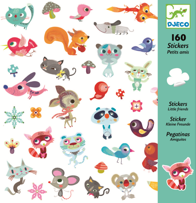 Abtibilduri colorate cu animalute Djeco